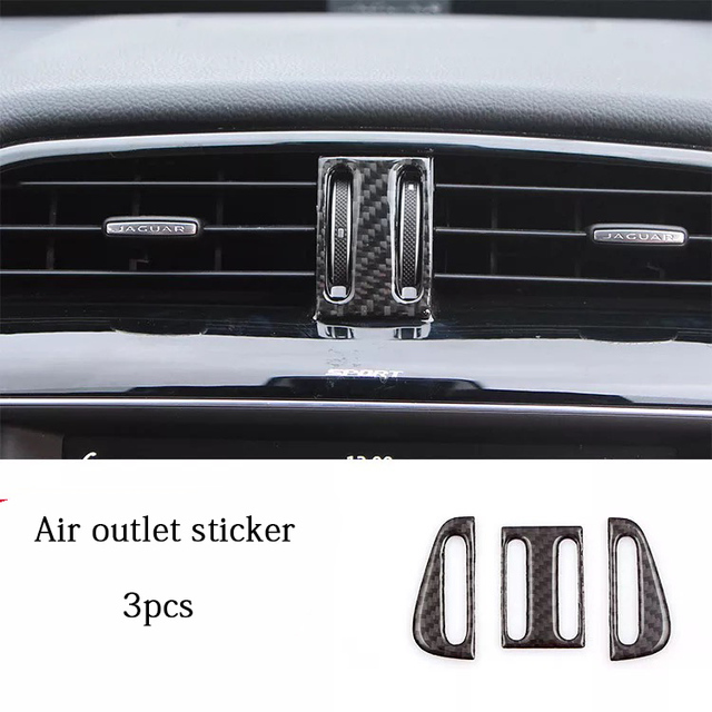 エアコン枠3枚 ジャガーXFLExxe xf XELXJSR用カーボンファイバー柄カーインテリアステッカースタイリングアクセサリー拍卖