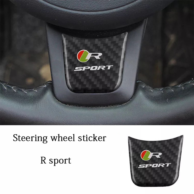 ステアリングR1枚 ジャガーXFLExxe xf XELXJSR用カーボンファイバー柄カーインテリアステッカースタイリングアクセサリー拍卖