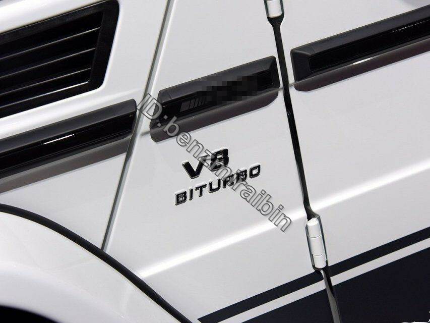 G WAGON w463 g63 g65 サイド モール ディング トリム キット G350 G400 G500 G550 G63 G65 スライバー トリム AMGロゴ 黒銀 ロング用拍卖