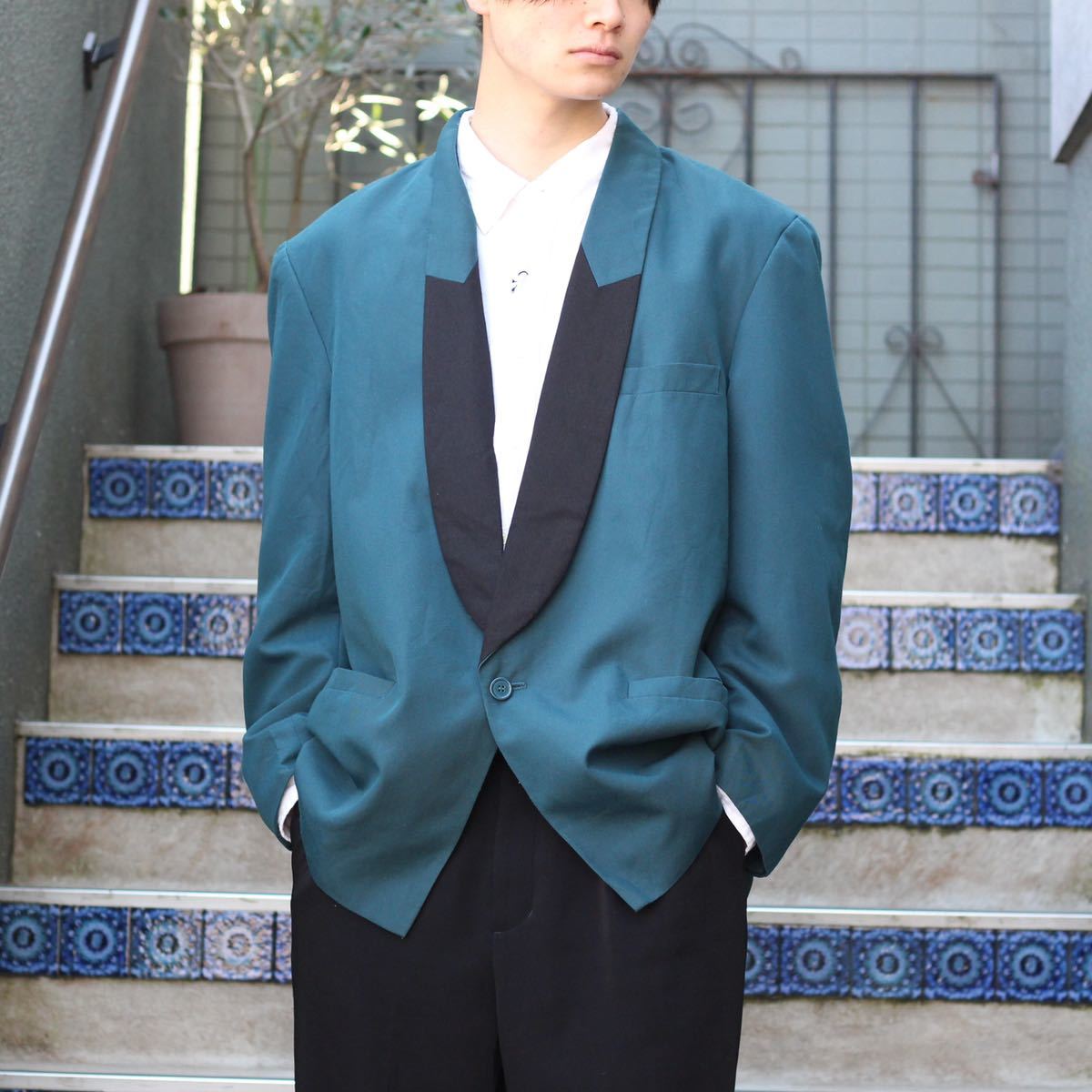 EU VINTAGE BICOLOR DESIGN JACKET/ヨーロッパ古着バイカラーデザインジャケット拍卖