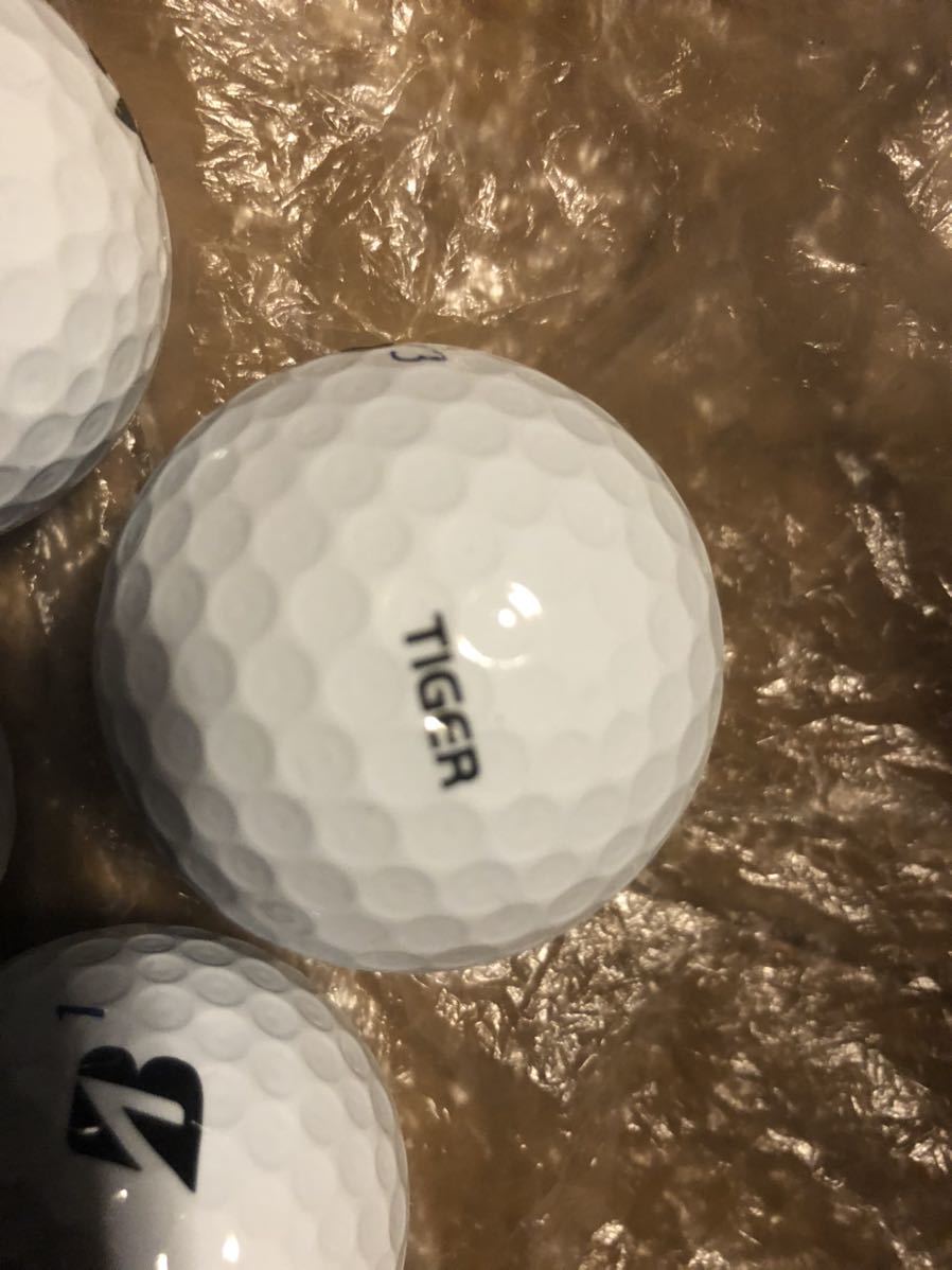 タイガー プリント 未使用 半ダース ワケあり 6球(2スリーブ分) ブリヂストン ツアー B330S 白 2017年限定品拍卖