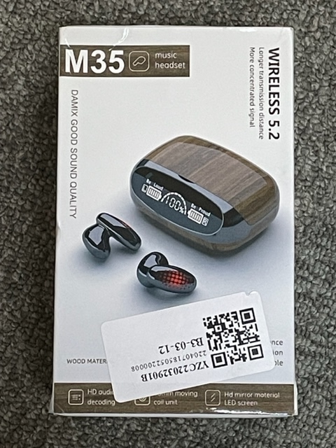 未使用:bluetoothイヤホンタッチセンサー激レア木目彫拍卖