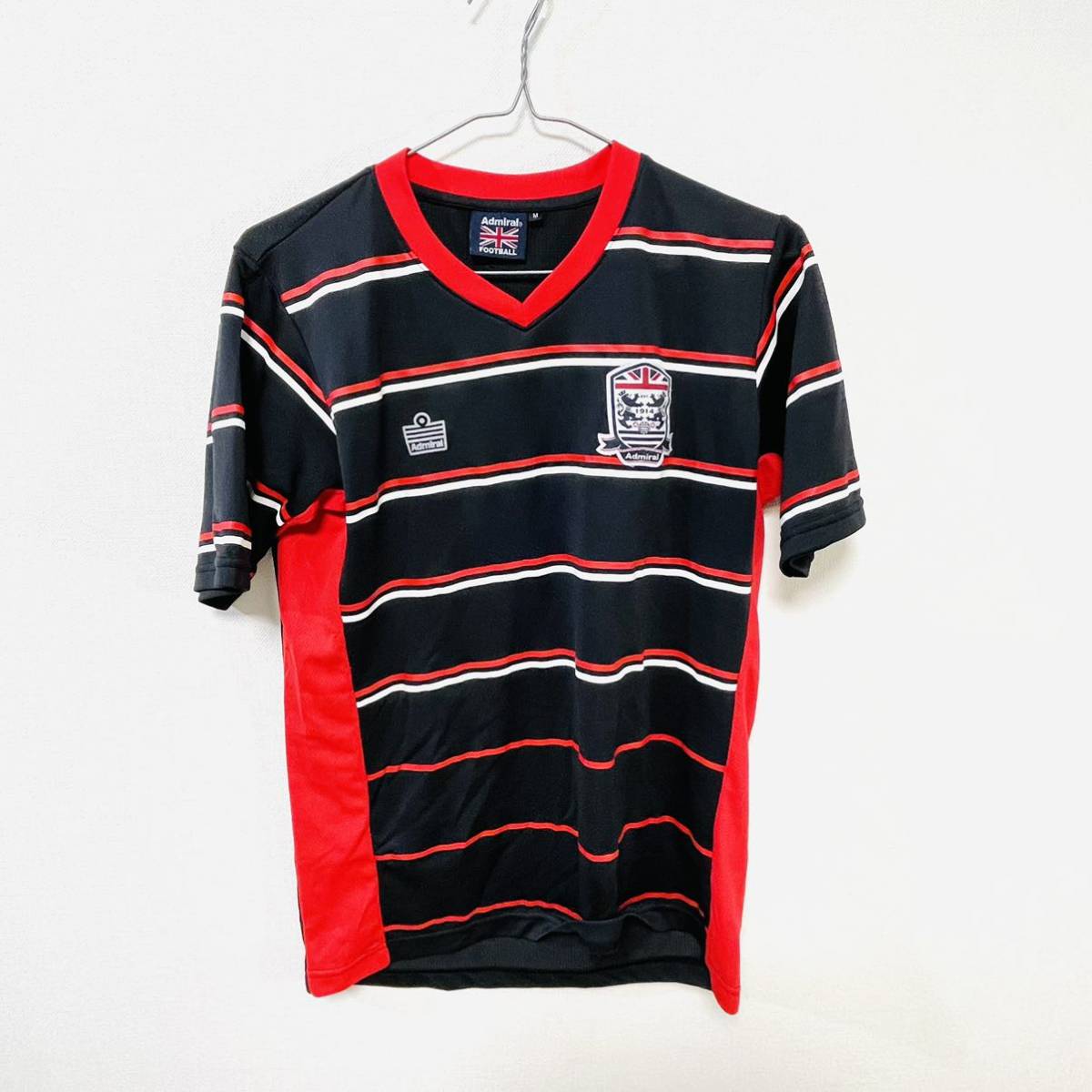 ★美品★Admiral FOOTBALL アドミラル フットボール 半袖シャツ メンズM 吸汗速乾素材 サッカー拍卖