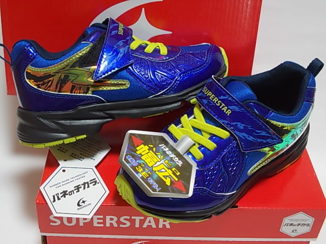 新品 バネの力 スーパースターK1049 ブルー 3E幅広 16cm ラスト1足\2300即決am21jb1拍卖