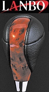 【M's】ノア/ヴォクシー/エスクァイア 80系 ZRR80/85(2014y-)LANBO製 シフトノブ Rタイプ (茶木目調)//トヨタ 社外品 ランボ TOYOTA拍卖