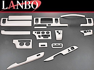 【M's】ハイエース 200系 標準ボディー用(1/2/3型)LANBO 3Dインテリアパネル 15ピース(ホワイトクリスタルシャイン070)/トヨタ ランボ 白拍卖