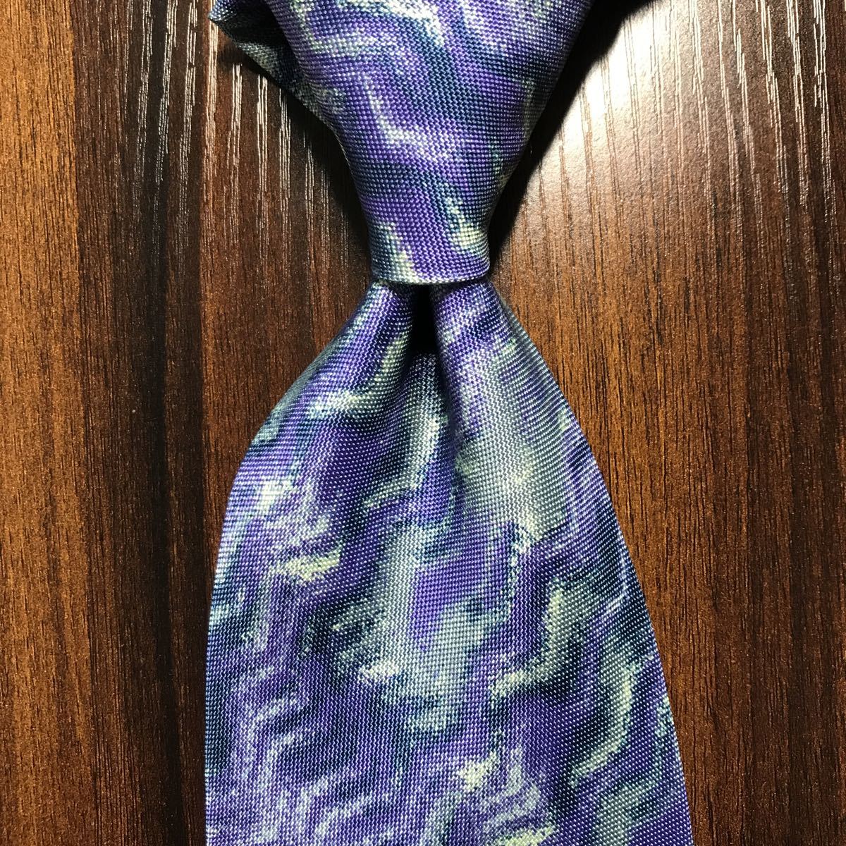 MISSONI ミッソーニ ネクタイ パープル モザイク プリント柄拍卖