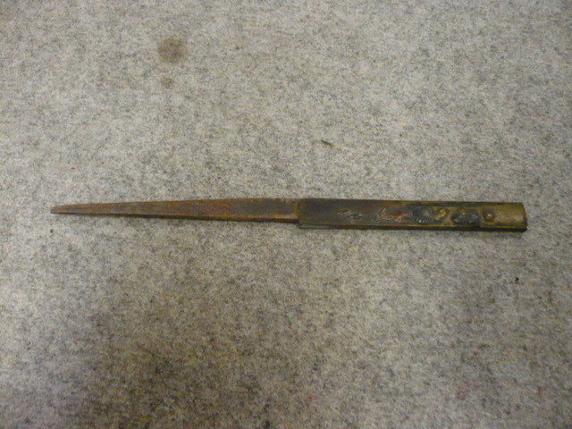 【政】30732 古い小柄 貝ずくしの図 つば 武具 刀装具 拵え 骨董 古物拍卖