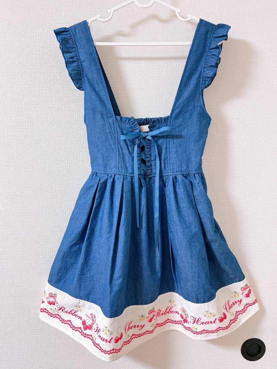 ★LIZ LISA ダンガリーチェリージャンスカ★リズリサ ワンピース サマー拍卖