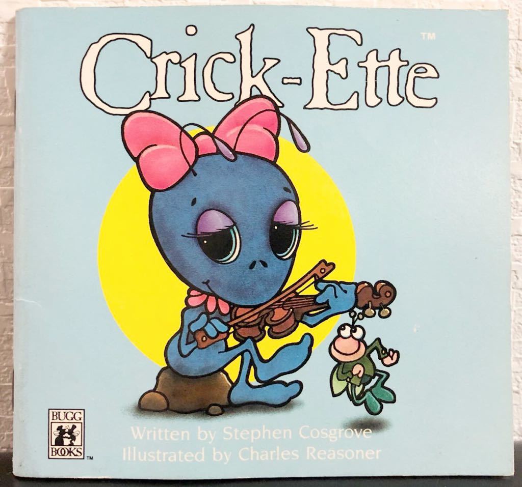 ◆レトロ・絶版◆英語「Crick-Ette」BUGG BOOKS ペーパーバック ソフトカバー 希少 約13.5×12.8cm ミニ絵本拍卖