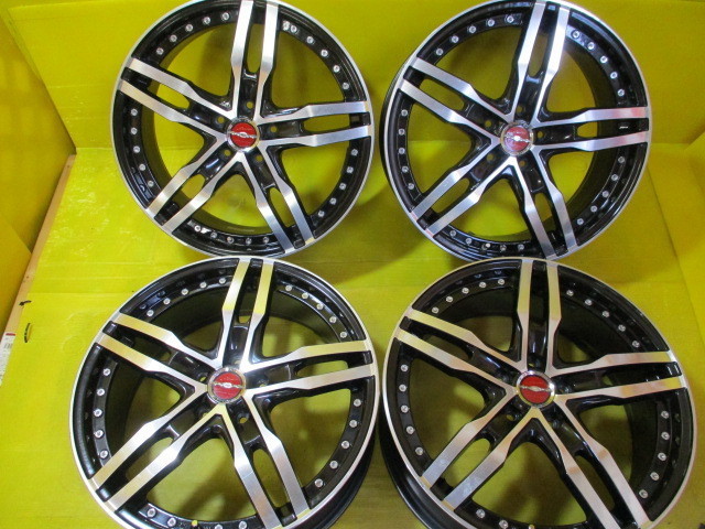 BH47☆中古ホイール☆19×7.5J 114.3-5H アルミ4枚価格!SHALLEN 事業所/営業所止め送料無料 ステップワゴン ヴェゼル拍卖