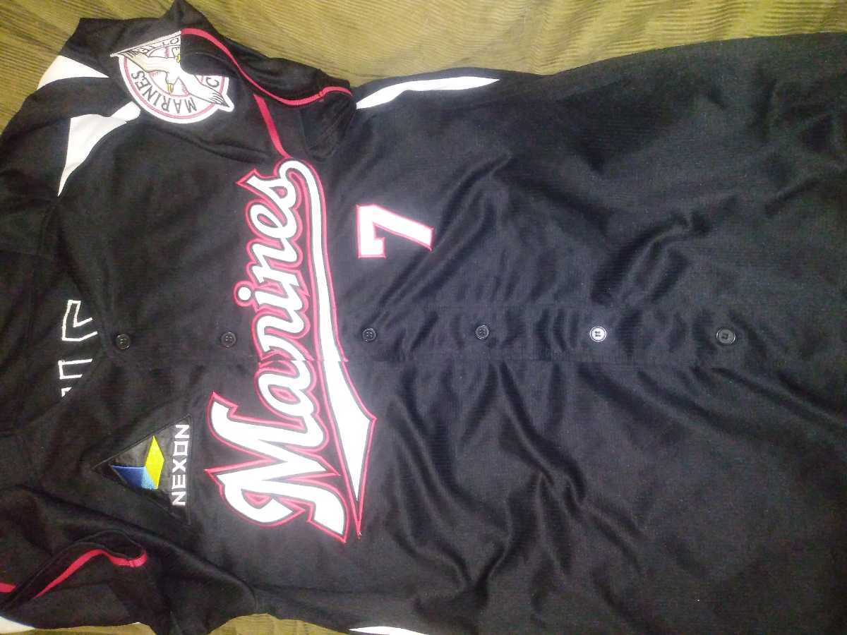 千葉ロッテマリーンズ 市販鈴木 黒色ユニフォーム フリーサイズ拍卖