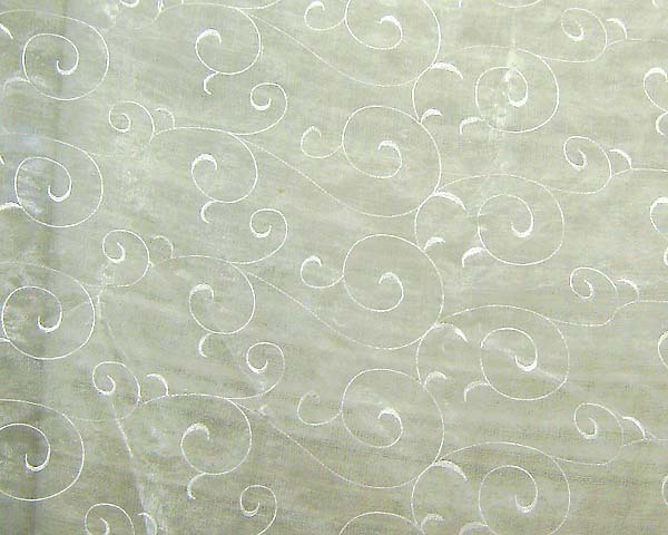 ツタがからまる模様のオーガンジー<2m>拍卖