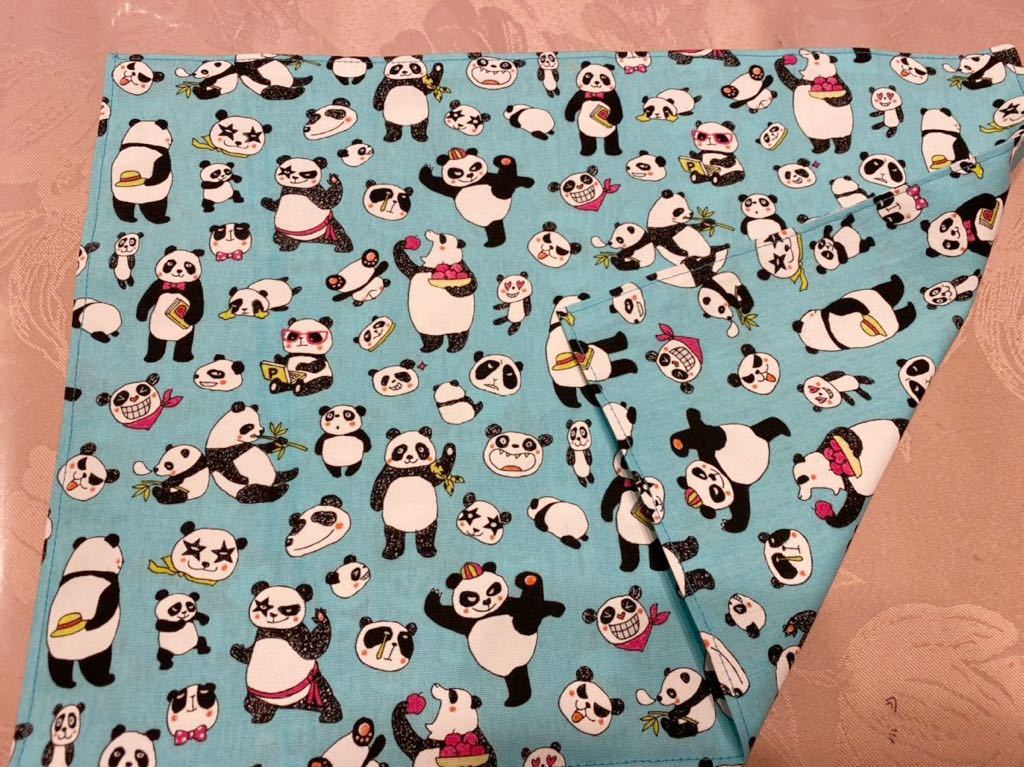 No.147 裏付ランチョンマット ハンドメイド 25x35 パンダ柄拍卖