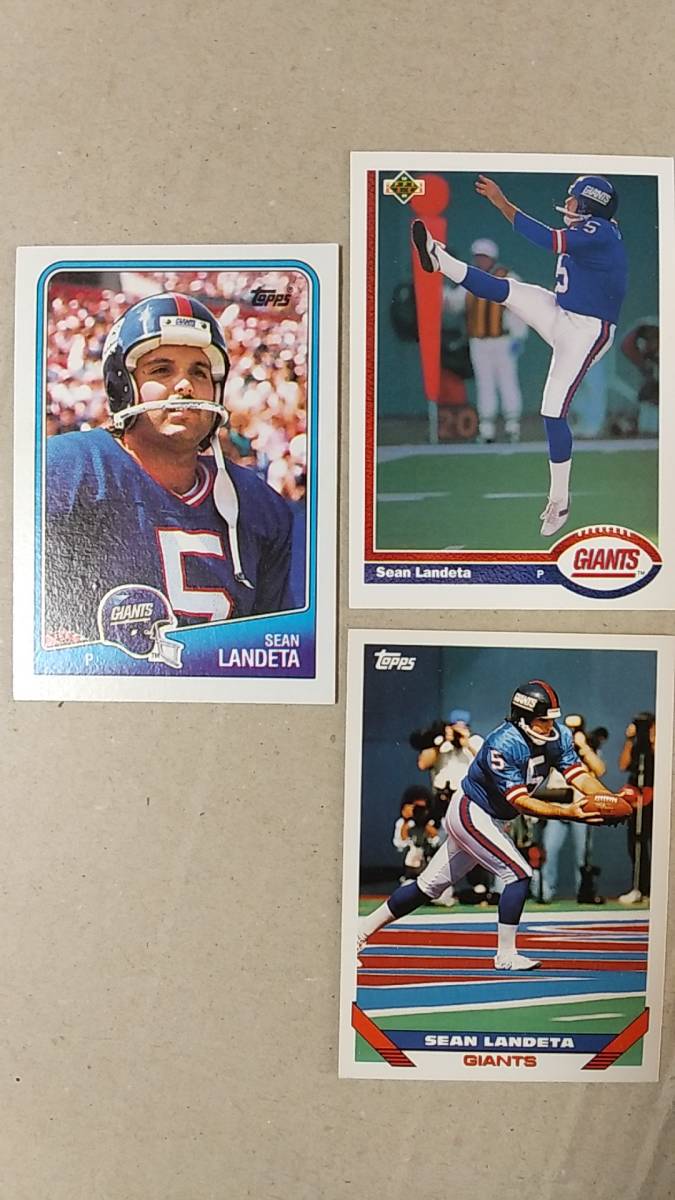 NFLカード SEAN LANDETA 3種 ジャイアンツ P拍卖