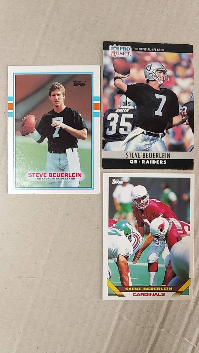 NFLカード STEVE BEUERLEIN / TOPPS 89 RC 他9種 レイダース カーディナルス パンサーズ他 QB拍卖