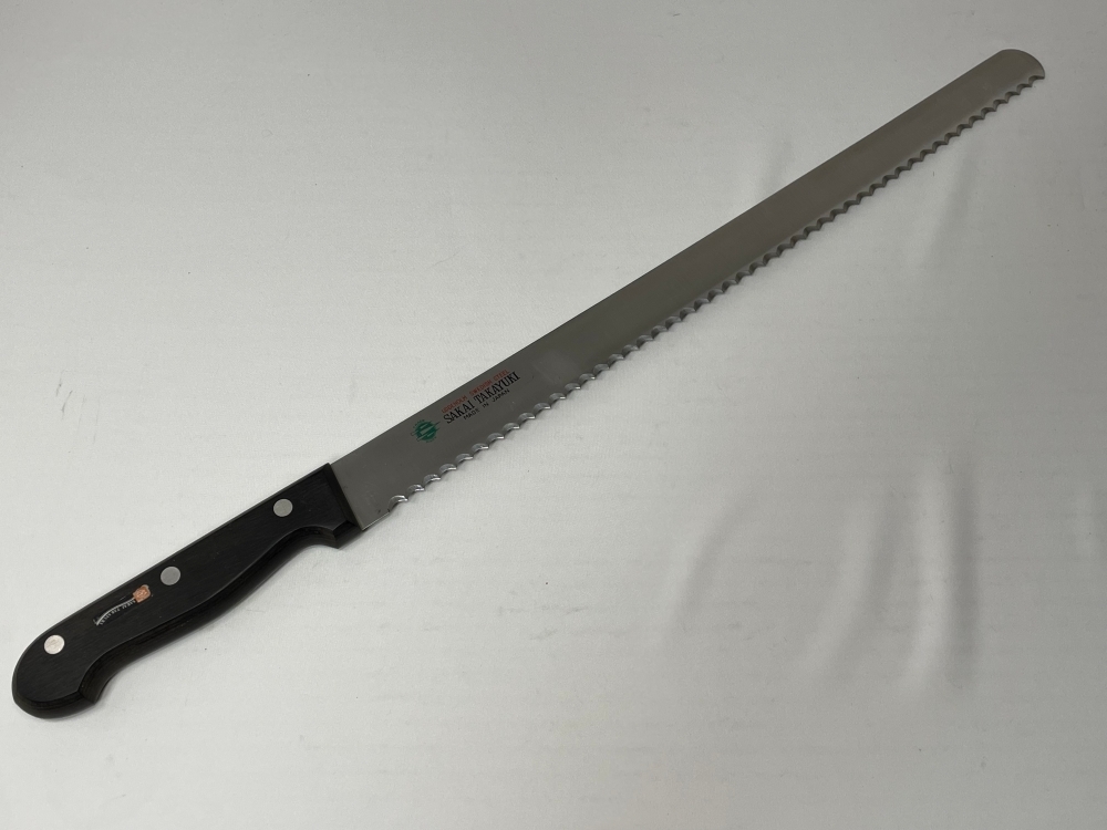 堺孝行 UDDEHOLM SWEDISH STEEL パンスライサー 刃渡360mm USED品 おまけ付拍卖