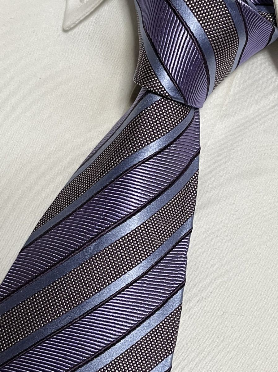 美品 ″MOSCHINO″ モスキーノ ストライプ ブランドネクタイ 204145拍卖