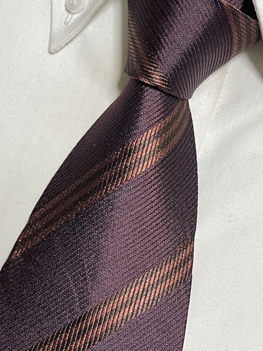 美品 ″HUGO BOSS″ ヒューゴボス ストライプ ブランドネクタイ 204311拍卖