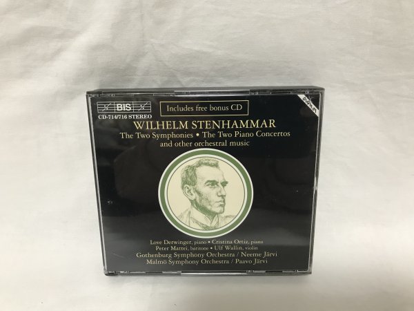 3CD ステーンハンマル 二つの交響曲&ピアノ協奏曲/ヤルヴィ C250拍卖