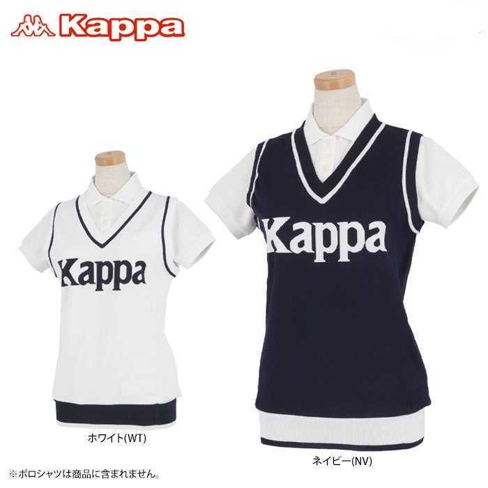 新品正規 カッパゴルフ Kappa ITALIA イタリア Kappa GOLF 胸ロゴニットベスト カラーネイビー拍卖