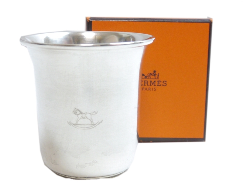 極上品 エルメス 希少 コップ カップ ベビー 銀食器 シルバー925 ダダ ヴィンテージ ホース 馬 本物鑑定済み拍卖