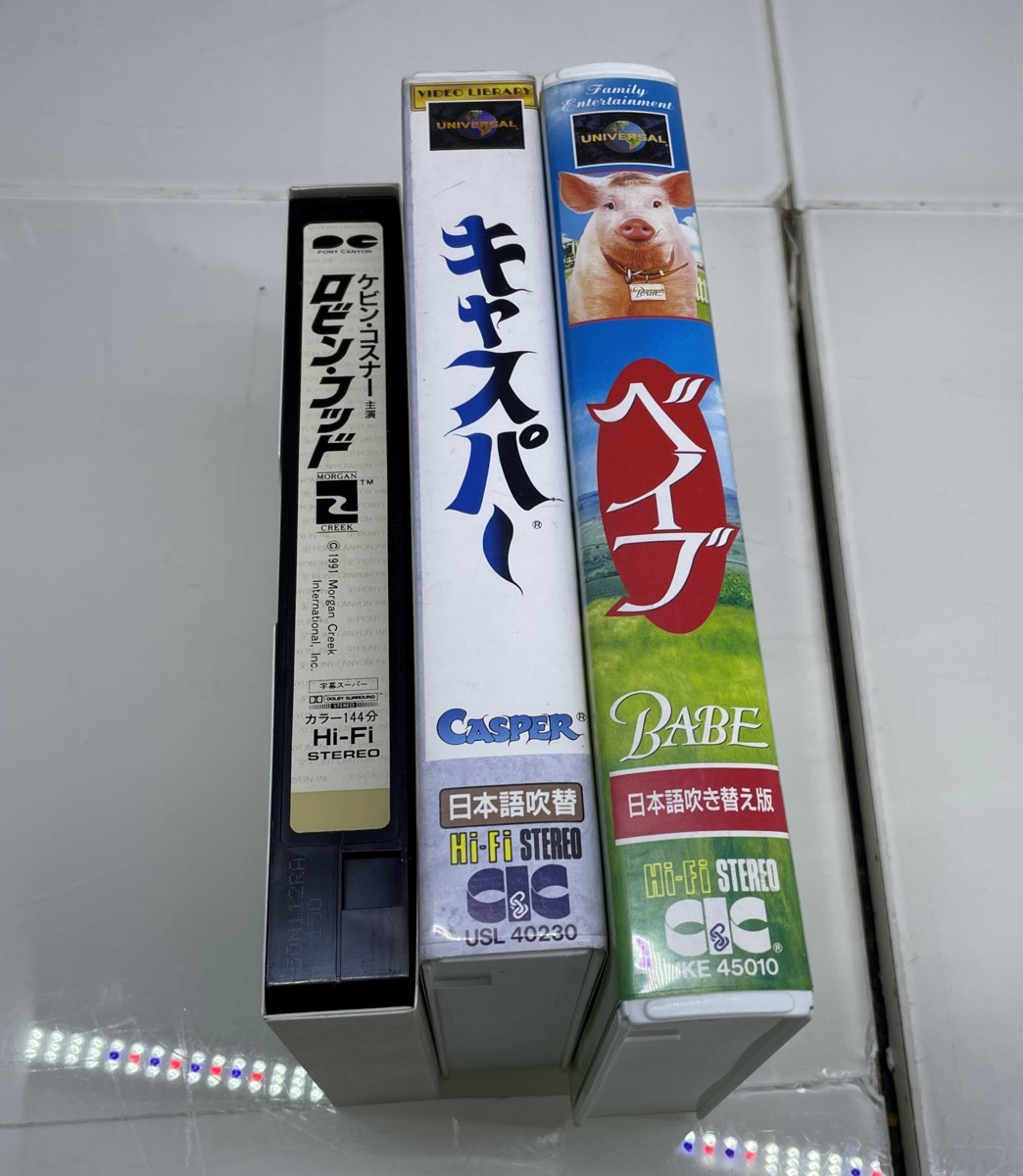 ♭OG♭ 映画 VHS ビデオ ベイブ キャスパー ロビンフッド 洋画 ケビンコスナー 中古♭M-21091015♭拍卖