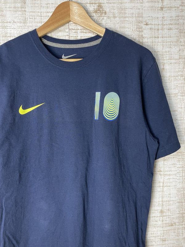 ☆US古着 NIKE ナイキ Tシャツ スポーツ プリント 両面プリント バックプリント ネイビー紺【M】コットン ◆3388◆拍卖