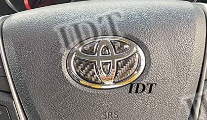 カローラルミオン NZE ZRE150 リアルカーボン ステアリングエンブレムシート 3D ハンドル 内装 カスタム パーツ拍卖