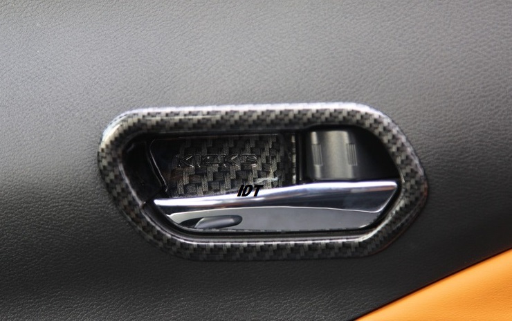 日産 キックス インナードアハンドルカバー カーボン ベゼル インテリアパネル パーツ ドレスアップ 内装 KICKS カスタム トリム ドアノブ拍卖