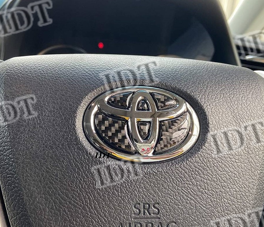 RAV4 ACA30系 リアルカーボン ステアリングエンブレムシート 3D カスタム パーツハンドル 内装 カスタム パーツ拍卖