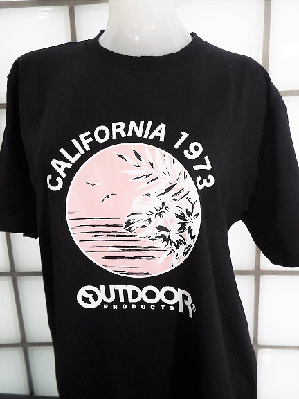 アウトドア 5238 ブラック LLサイズ 椰子ハイビスカスピンク 天竺 綿100% 新品 OUTDOOR拍卖