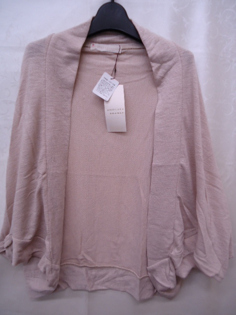 【KCM】ct27-7264170302-28■新品■【ANOTHER BRANCH/アナザーブランチ】スラブ梨地モモンガカーディガン ベージュ系 サイズF拍卖