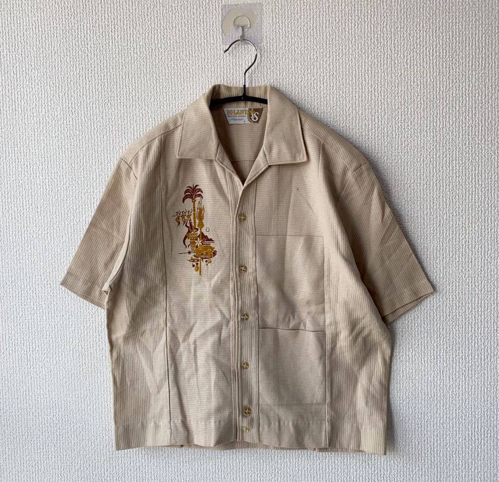ビンテージ IOLANI オープンカラー 半袖 シャツ S アロハ 60s 50s ロカビリー拍卖
