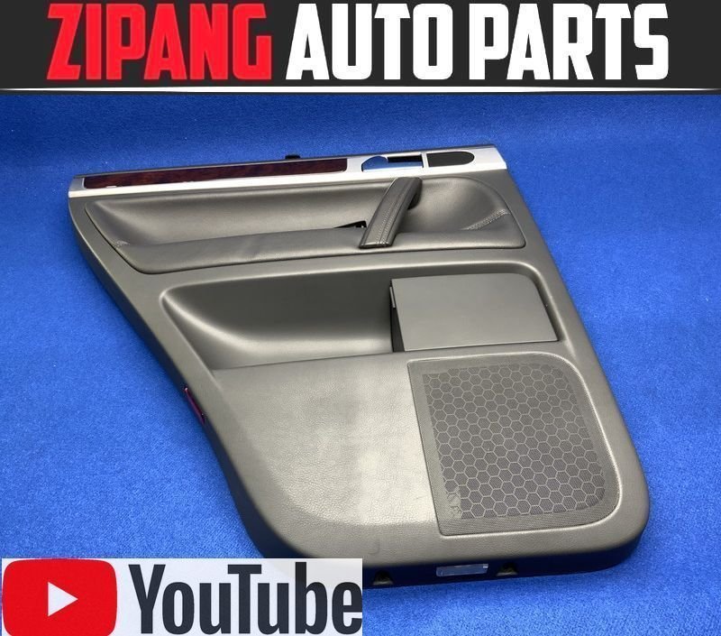 VW066 7L トゥアレグ V8 後期 左リア ドア トリム/内張り ◆合皮/ブラック 【動画有り】○ ★即決★拍卖