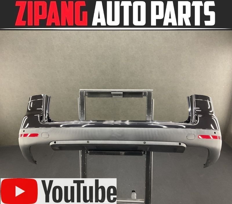 VW066 7L トゥアレグ V8 後期 純正 リア バンパー ◆LC9Z ブラックP 【動画有り】○ ★即決★拍卖