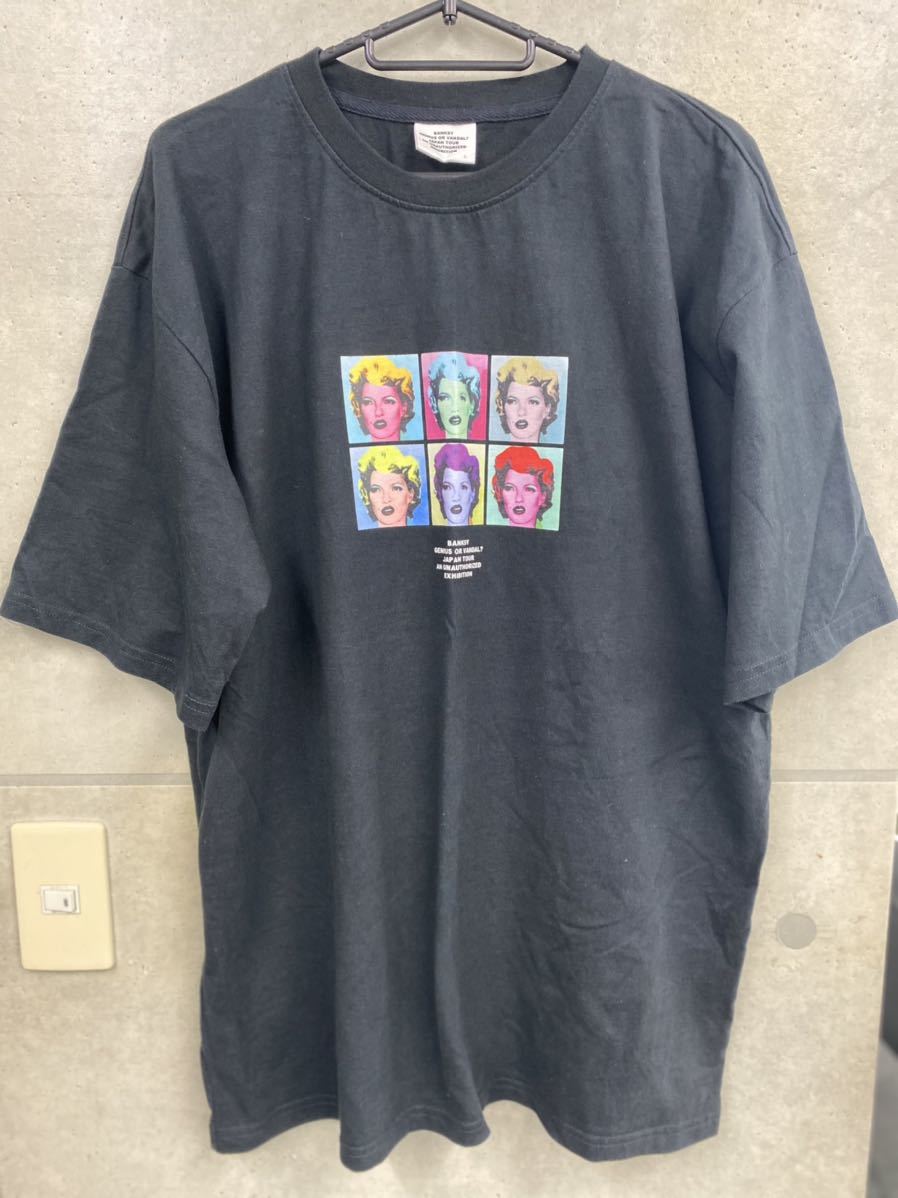 希少 BANKSY ケイトモスTシャツ サイズL オフィシャル バンクシー ブラック アートTシャツ 正規品拍卖