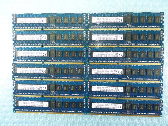 1LPU // 8GB 12枚セット計96GB DDR3-1600 PC3L-12800R Registered RDIMM 1Rx4 HMT41GR7AFR4A-PB // Dell PowerEdge R620 取外拍卖