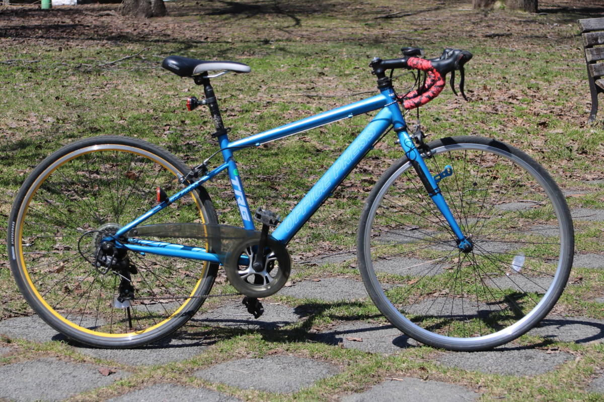 引き取り限定 札幌市から 430 クロスバイク改 ロードバイク 個人カスタム 700C OFFICE PRESS TRG 小樽 石狩 江別 ドロップハンドル STI拍卖