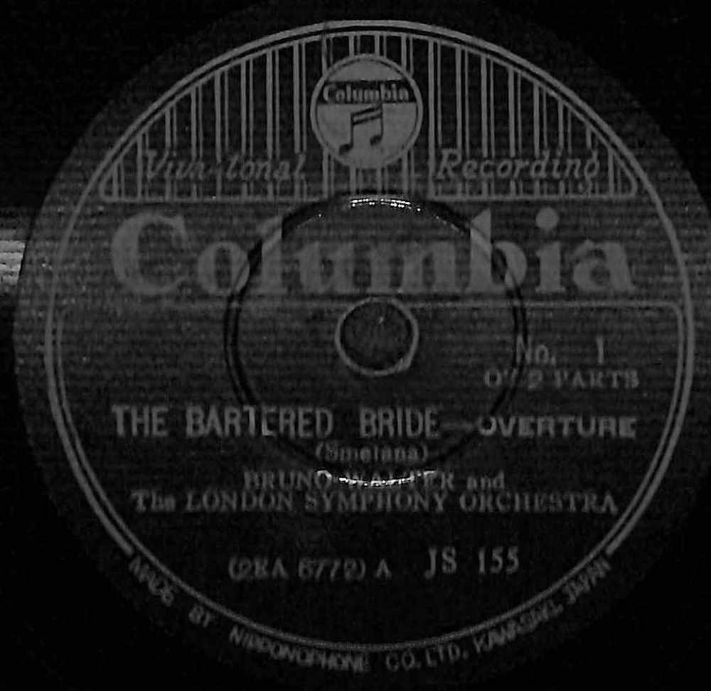 T0044 BRUNO WALTER, THE LONDON SYMPHONY ORCHESTRA / Smetana: The Bartered Bride - Overture Pt. 1 / Pt. 2(12”)拍卖