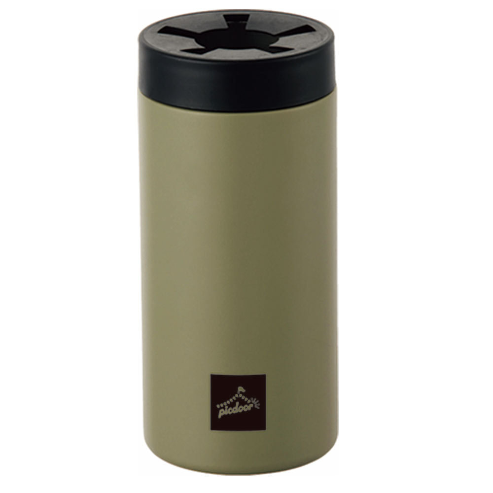 ペットボトルホルダー ステンレス二重構造 保温 保冷 500ml用 水筒 ピックドア カーキ PIC-01K/4119x3本セット/卸拍卖