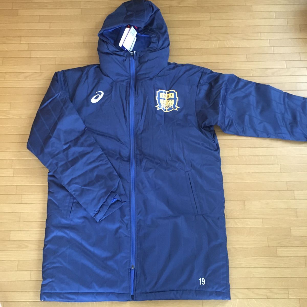 新品ベンチコート メンズLサイズ エンブレムの画像確認の上 落札願います タグ付 中綿 アシックス拍卖
