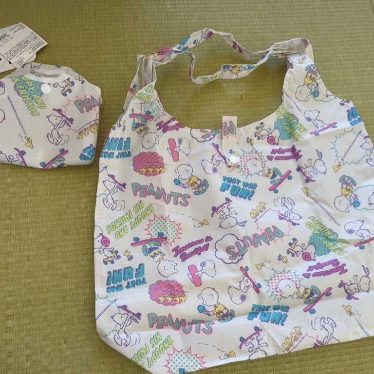 SNOOPY スヌーピー★エコバッグ ホワイト拍卖