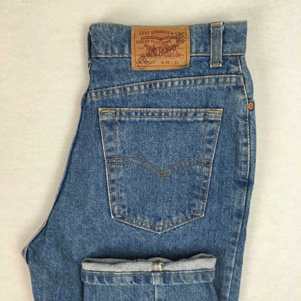 Levi's リーバイス W510-0217 4510-0217 米国製 93年 ハイウエスト テーパード デニム パンツ ジーンズ W30 L31 ジップフライ拍卖