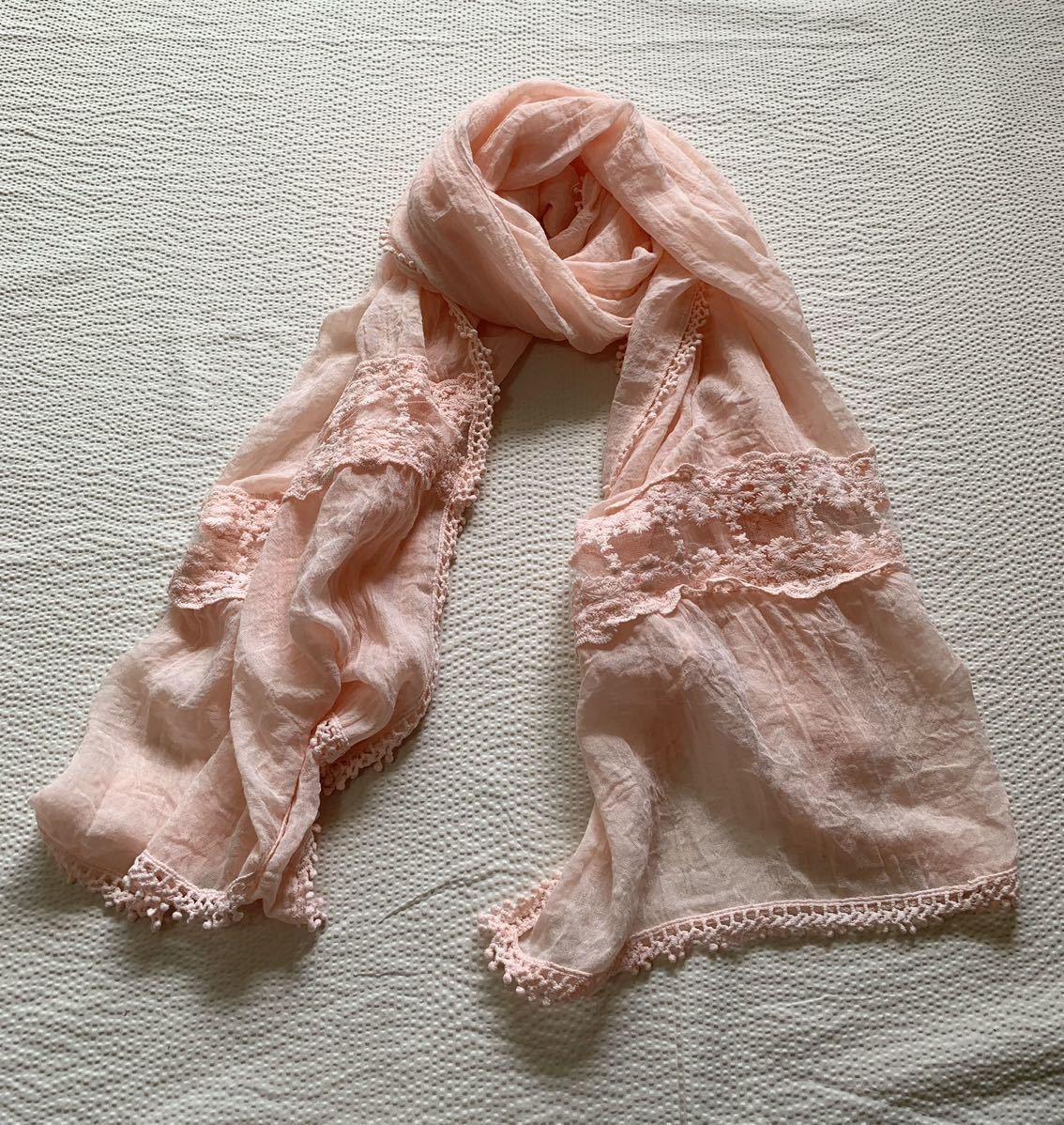 ★レース付きショール★ピンク拍卖