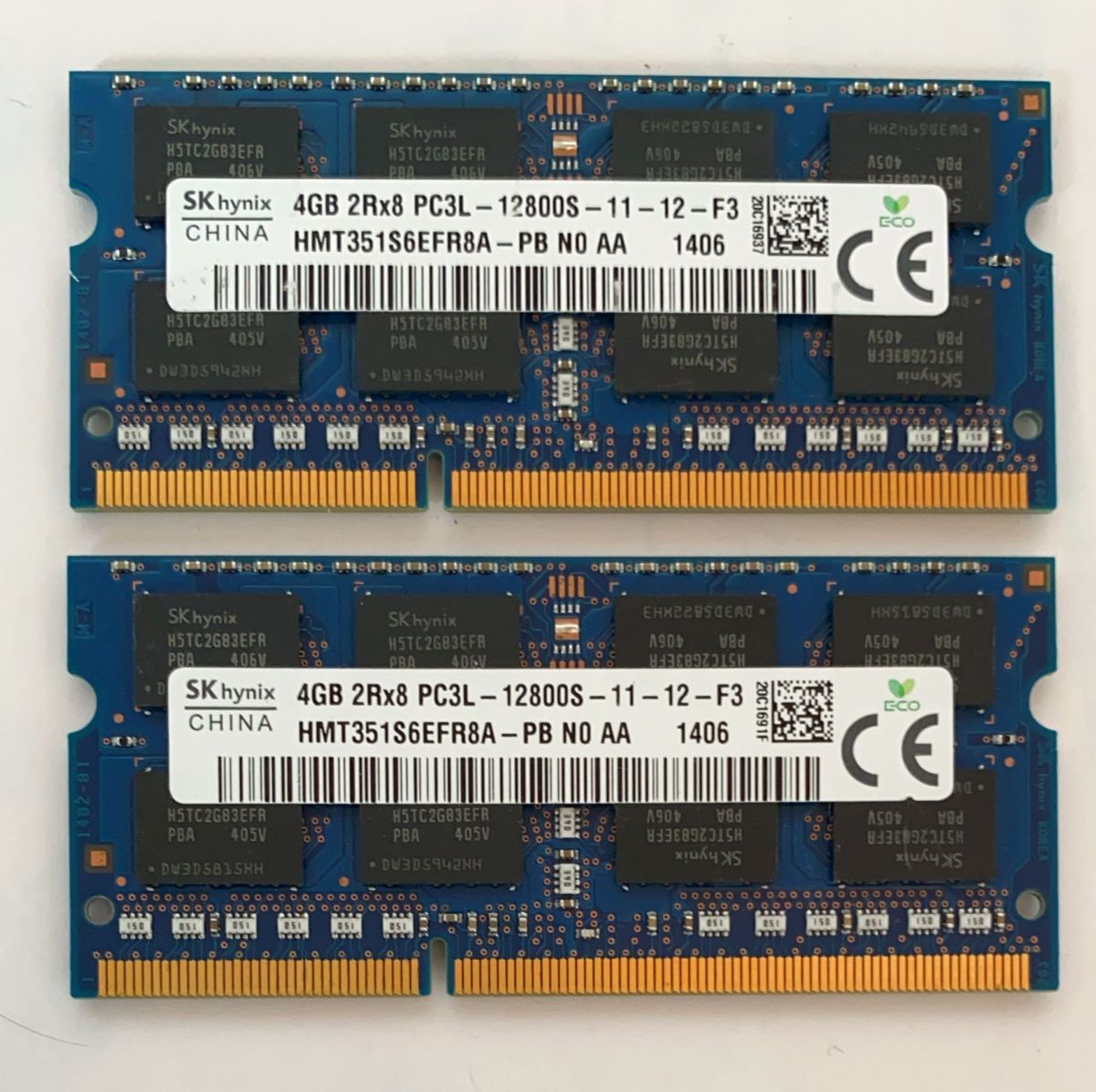 ★送料無料★SKhynix 2Rx8 PC3L-12800S 4GB×2 計8GB ノート用メモリ★動作品★ ※在庫多数※AE83拍卖