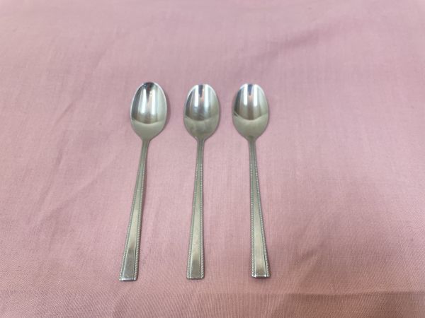 【格安・即決】18-8 ステンレス製 コーヒースプーン 3本組 11.5cm拍卖