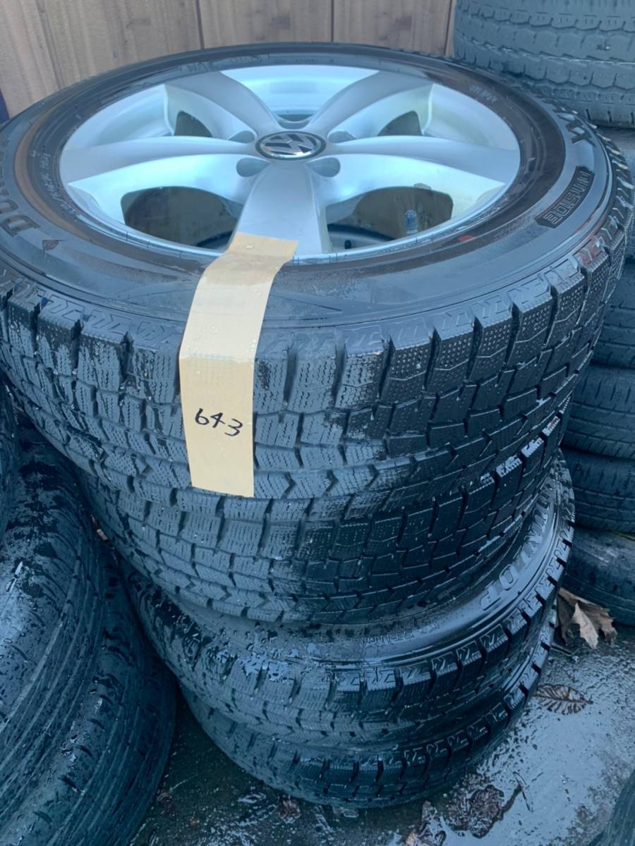 Y643 215/60R16 DUNLOP ダンロップ 2018年 PCD112 5H 7J VOLKSWARGEN ワーゲン 4本セット拍卖