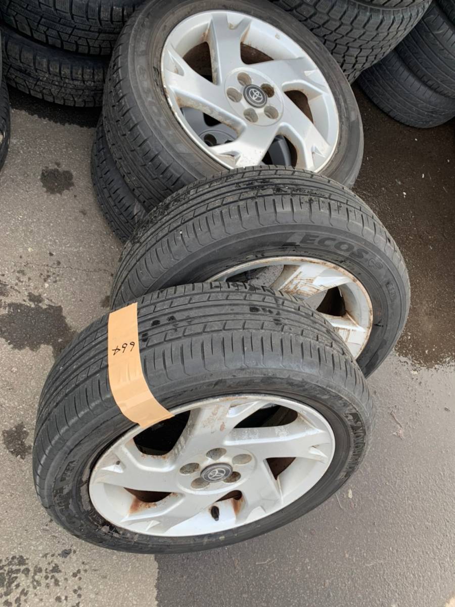 Y664 205/55R16 YOKOHAMA ヨコハマ 2013年 PCD100 5H 6.5J 4本セット TOYOTA トヨタ拍卖