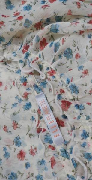 【13390】 ELLE PLANETE:エルプラネット シースルー 総柄(トップス)40拍卖